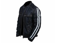 Veste en cuir véritable Leon Kennedy Resident Evil, veste de cosplay pour motards, pour hommes