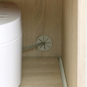 OR85120 Meuble de rangement moderne en MDF pour entrée, avec tiroir, porte coulissante et étagère, écologique, pour cuisine et salle à manger - Product Image 3