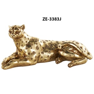 Handmade Brass Leopard Sculpture <b>Figure</b> Traditional Animal Decor for Living Room Tabletop Display - Product Image 2