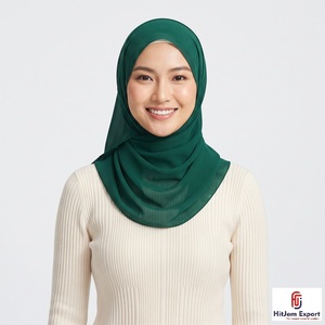 Luxury Chiffon Hijab Scarf Design Soft <b>Silk</b> Feel <b>Head</b> <b>Wrap</b> Shawl OEM ODM Manufacturer Private Label - Product Image 5