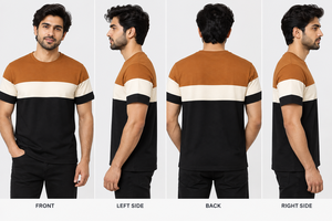 Camiseta de Manga Corta para Hombre, 100% Algodón, Transpirable, Cuello Redondo, Corte Regular, Diseño Sólido, Venta al Por Mayor - Product Image 5