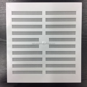 Grille d'aération réglable <span class=keywords><strong>Hit</strong></span> & <span class=keywords><strong>Miss</strong></span> blanche personnalisée avec étiquette, 9 po x 6 po, avec maille - Product Image 2
