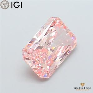 เพชรสีชมพูสดใส ระดับความสะอาด VS2 น้ำหนัก 3.50 กะรัต ผลิตด้วยวิธี CVD รูปทรงเรเดียนท์ พร้อมใบรับรอง IGI เหมาะสำหรับเครื่องประดับสั่งทำ - Product Image 3