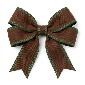 Ruban gros-grain plissé vert turquoise de 25 mm, 100 % polyester, résistant au rétrécissement, pour emballage cadeau, nœuds de couronne, garniture de bas de Noël - Product Image 2