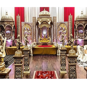 Scène de mariage traditionnelle Radha Krishna, décoration moderne pour scène de mariage, fabricants de scènes de mariage indiennes en Australie pour événements - Product Image 1