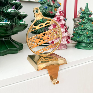 Handcrafted Metal Christmas Shaped Stocking Holder Eco-Friendly Customized Design Elegant Holiday Decor for <b>Mantel</b> <b>Fireplace</b> - Product Image 5