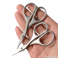 Ciseaux de manucure professionnels en acier inoxydable pour droitiers, lame droite, logo personnalisé, outils de beauté pour adultes, design durable