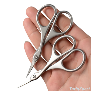 Stainless Steel Manicure Scissors Sharp Blade <b>Cuticle</b> Trimmer Beauty <b>Tools</b> For Adults Round Handle Durable Design - Product Image 2