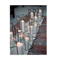 Grande lanterne en métal et verre, lampe à bougie faite à la main, centres de Table de mariage, décoration de noël