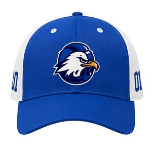 Royal Blue White Sporty Baseball Cap Adjustable Snapback Embroidered Logo Breathable <b>Waterproof</b> 100% Cotton Custom Team <b>Hat</b> for - Product Image 1