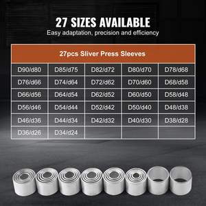 Kit de démontage de roulements à douille en acier de 36 pièces, manchon de presse à tirer, emballage rigide pour outil de démontage de voiture-Installation facile - Product Image 6