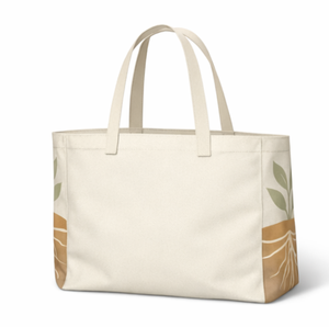 Custom Printed Bottom Gusset Heavy Eco-friendly 16oz REUSEABLE Grocery Shopping Cotton Canvas Tote <b>Bags</b> - Product Image 2