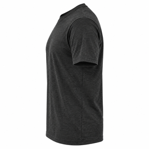 T-shirt à manches courtes pour homme, gris foncé, col rond, coupe classique, coton jersey, uni, couleur unie, col rond - Product Image 4