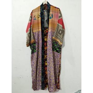 Indian assorted Silk Japanese Kimono Women's Elegant Summer <b>Robe</b>-Comfortable Soft Breathable 100% Silk Bridal <b>Beach</b> Cover-up - Product Image 6
