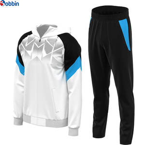 Ensemble de survêtement de football pour hommes, veste à capuche zippée par sublimation, manches longues, respirant, séchage rapide, antibactérien - Product Image 1