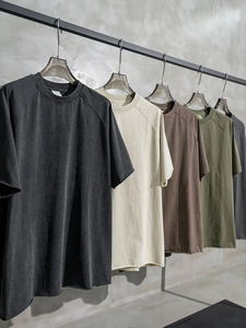 T-shirt délavé à l'acide pour homme, nouveau style, best-seller, t-shirt délavé à l'acide pour homme, poids lourd - Product Image 2