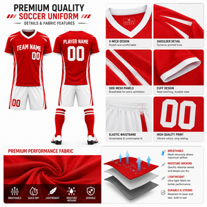 Factory Direct Personalized Custom Unisex Short Plus Size Soccer Wear Sublimated Print Soccer Jersey Set Football Team Training - Product Image 4