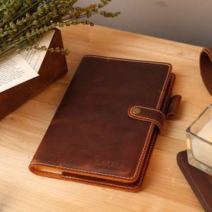 Couverture de carnet en cuir au design minimaliste de luxe, étui rechargeable pour journal, support de carnet d'écriture, protection anti-odeur NBC-0038 - Product Image 1
