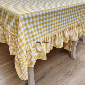Indian Handmade Cotton Table Cloth Beautiful Hand Block Printed Cotton Table Cover for <b>Wedding</b> Table Cloth for Sale - Product Image 6