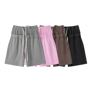 Shorts Homme OEM Style Vintage Européen et Américain 320g, Double Ceinture, Effet Délavé Flocon de Neige, Double Entrejambe, Style Côte Ouest - Product Image 6