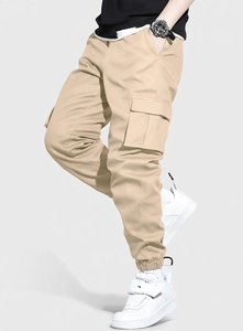 Pantalon cargo décontracté en toile pour homme SAJZA INTERNATIONAL, coupe ajustée |   Vêtements de randonnée écologiques multi-poches en Spandex/Coton - Product Image 3