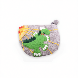 Porte-monnaie en feutre en forme de dinosaure - Product Image 2
