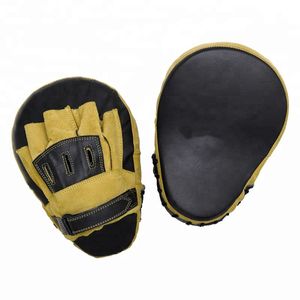 High Quality White Black Curved Boxing Mitts PU Leather Punch Gloves Lightweight Breathable Training <b>Pads</b> for Gym Adults - Product Image 3