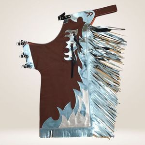 Guêtres anglaises en cuir véritable pour hommes, marron, avec boucle à motif flamme argentée, coupe athlétique, pour l'équitation et la compétition - Product Image 1