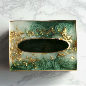 Boîte à mouchoirs en résine, taille personnalisée, porte-serviettes artisanal de designer, logo personnalisé, durable, moderne, décoration pour la maison, l'hôtel, le bureau, les fêtes - Product Image 3