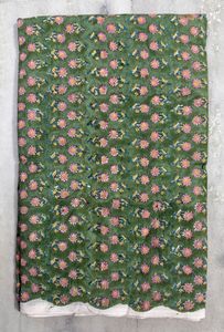 Tela india estampada a mano, hermosa tela decorativa hecha a mano con estampado floral, tela de algodón para confección de vestidos, textiles para el hogar, estampado personalizado - Product Image 4