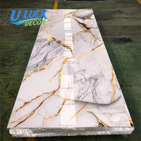 Panneaux muraux mats imperméables en PVC pour la décoration intérieure des villas et des hôtels, design moderne, installation facile