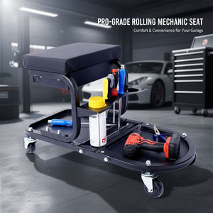 Siège d'atelier roulant avec tiroir porte-outils, capacité 300 lb, siège de mécanicien 360° °   Roues pivotantes pour réparation automobile GAPGAR042 - Product Image 4