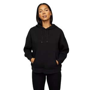 Sweat-shirts à capuche en molleton anti-boulochage personnalisables avec logo, pour femme, en coton épais et coupe oversize - Product Image 1