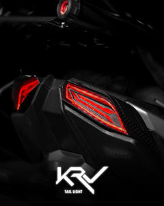 Feux arrière LED rouges séquentiels intégrés AJ LIGHT DESIGN à 2 lentilles pour Kymco KRV Moto 180 - Rétrofit/Amélioration - Garantie 12 mois - Product Image 4