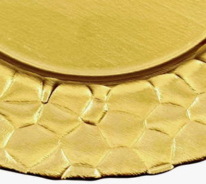 สินค้ามาใหม่ จานรองโลหะขอบลายทอง สำหรับตกแต่งโต๊ะงานแต่งงาน ขายดี - Product Image 4