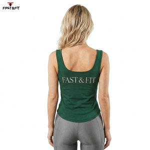 Custom Logo New Fashion Light Weight Breathable Street Wear Digital Printing Casual Sports Girls Workout Women Tank <b>Top</b> - Product Image 2