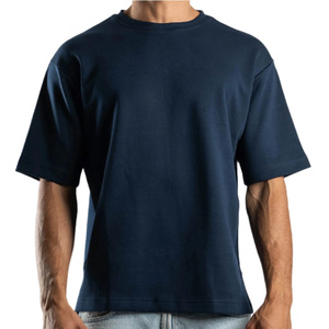 Camiseta Oversize Lisa para Hombre, Fabricada en Algodón, Corte Holgado, Estilo Urbano Minimalista, Informal - Product Image 2