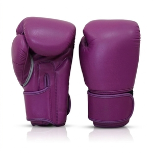 White <b>Green</b> <b>Leather</b> Boxing <b>Gloves</b> Full Finger Velcro Closure for Adults Training and Fighting - Product Image 4