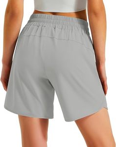 Shorts Deportivos Cortos de 5 Pulgadas para Mujer, Cómodos, Casuales, para Gimnasio, Activos, de Poliéster, Ligeros, para Entrenamiento - Product Image 2