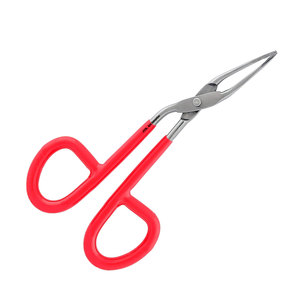 Moldeador de cejas para el cuidado de las cejas del vello facial Uso de maquillaje Pinzas Rojas Juego de tijera Punta recta portátil en forma de tijera - Product Image 2