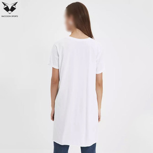 Camiseta larga para mujer Modest Wear, blanca y negra, 2 piezas, ajuste holgado, informal, cómoda, de algodón suave, para uso diario. - Product Image 2