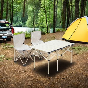 Compacte Draagbare Aluminium Opvouwbare Vierkante Tafel Voor Gebruik Buitenshuis Camping Picknicks Feesten Tuinen Algemeen Buitenmeubilair - Product Image 1