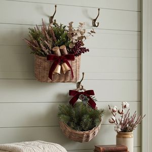 Eco-Friendly Rattan Hanging Flower Basket Woven Door Wall Decor Indoor & Outdoor Home Floral <b>Planter</b> Vietnam Handicraft - Product Image 4
