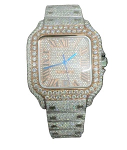 Luxury Unique <b>Men's</b> Moissanite <b>Watch</b> <b>for</b> <b>Men</b> Square Silver Arabic <b>Watch</b> Custom Brand Dial Iced Out Luxury Quartz Wrist <b>Watch</b> - Product Image 1