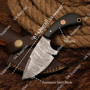 Cuchillo Multiusos de Supervivencia EDC de 6 Pulgadas, Forjado a Mano en Acero de Damasco, Mango de Micarta, Personalizable OEM/ODM, Venta al Por Mayor, DIY - Product Image 2