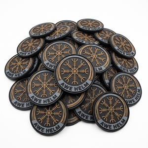 Fabricant de badges en caoutchouc personnalisés, serpent de mer, dragon, vague océanique, patch 3D en PVC, emblème rond en silicone pour veste, casquette, sac à dos - Product Image 5
