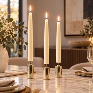 Hot Sale Modern Metal Long Taper <b>Candlestick</b> Holders Wedding Decor Handmade Candle Stand Home Lantern Centerpiece Gift Set Decor - Product Image 1