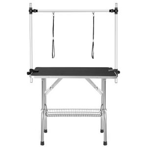 Tavolo Professionale Portatile per Toelettatura Animali Domestici, Robusto, con Braccio Regolabile e Vassoio a Rete per Cani di Grossa Taglia - Product Image 4