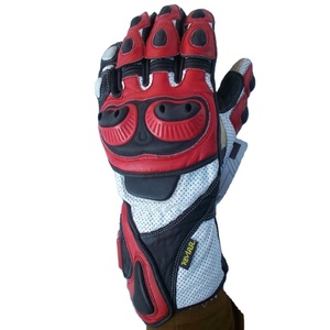 Gants de course Raymar Racing, en cuir, à doigts entiers, respirants, antidérapants, imperméables, compatibles avec les écrans tactiles, pour motocross, unisexes, avec fermeture à boucle - Product Image 3