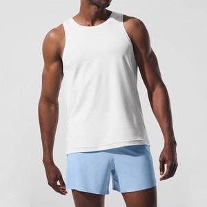 Débardeur côtelé pour homme de qualité supérieure, personnalisable avec logo, vente en gros, anti-humidité, respirant et écologique, tricoté blanc sans manches - Product Image 4